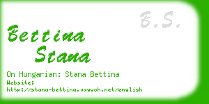bettina stana business card